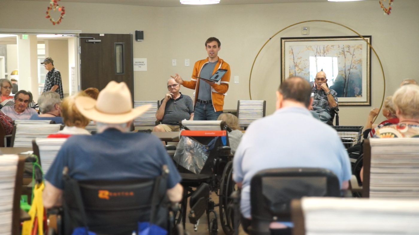 Haven's founder helping a community member stay safe online